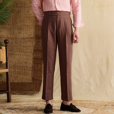 Pantalon en lin Bacco