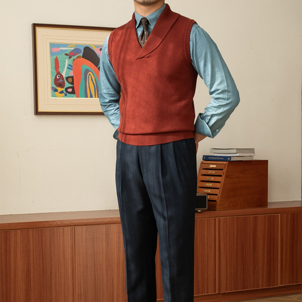 Gilet chaud rétro décontracté Old Money