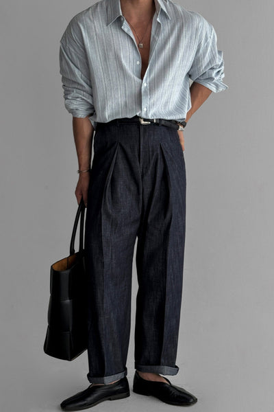 Chemise rayée Old Money, infroissable et anti-UV