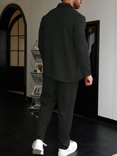 Costume homme décontracté monochrome style vieille fortune