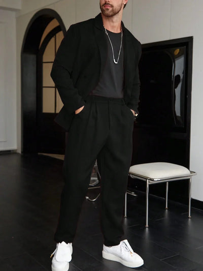 Costume homme décontracté monochrome style vieille fortune