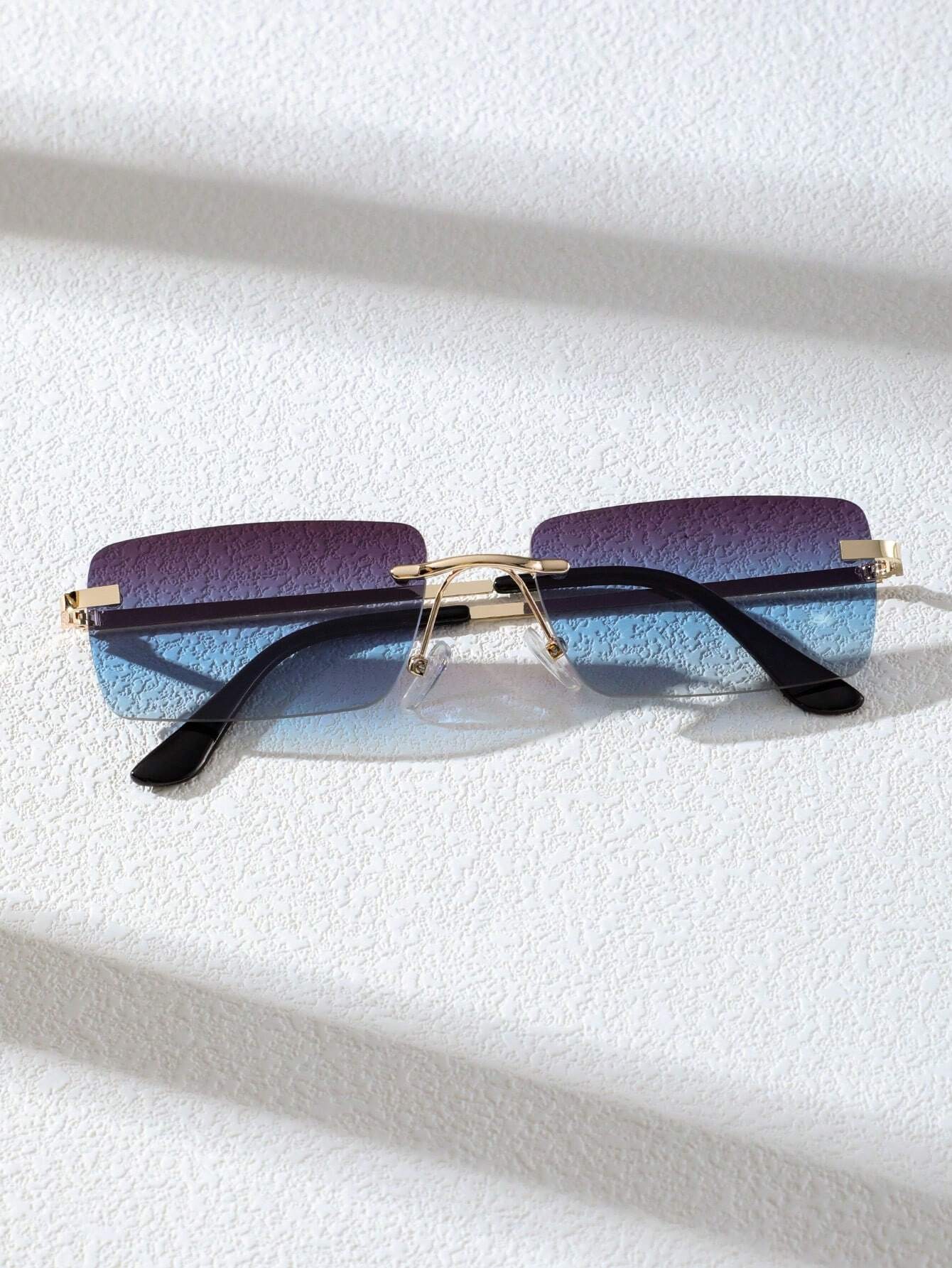 Lunettes sans monture en métal bicolore Old Money