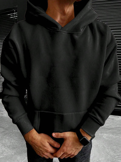 Sweat à capuche uni Old Money Classic