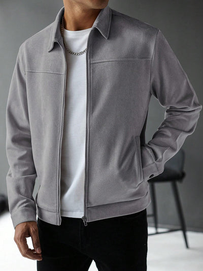 Veste décontractée de couleur unie Old Money