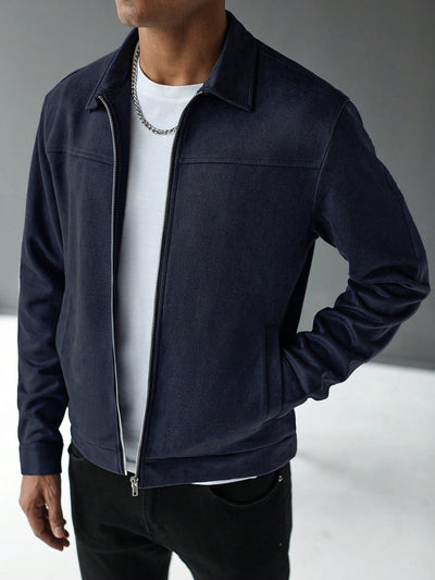 Veste décontractée de couleur unie Old Money