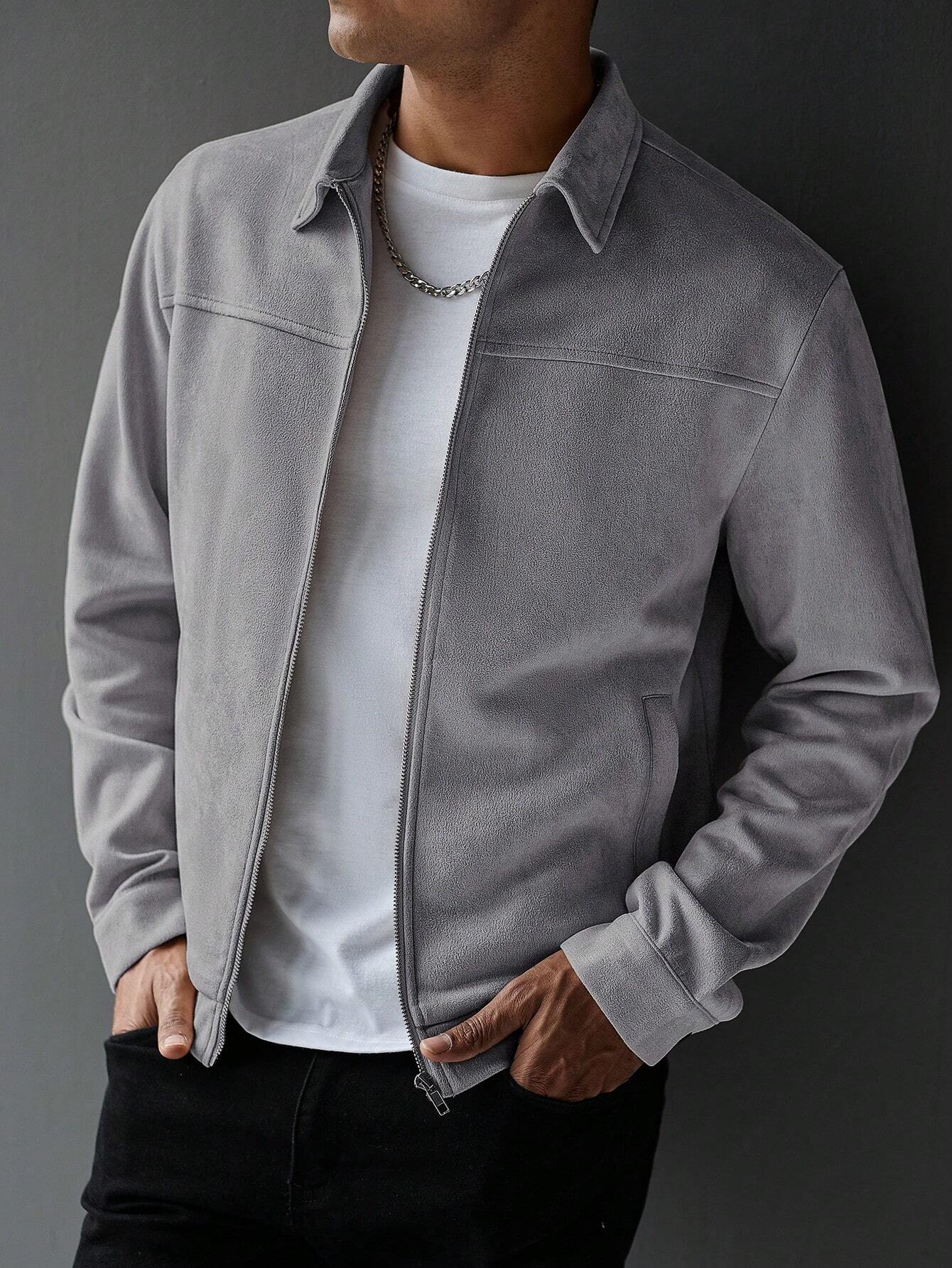 Veste décontractée de couleur unie Old Money