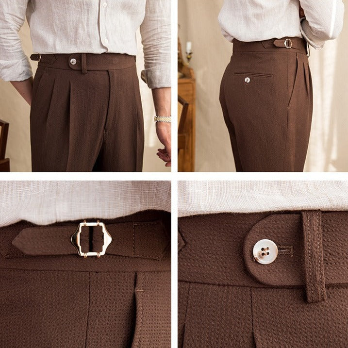 Sixième pantalon en seersucker