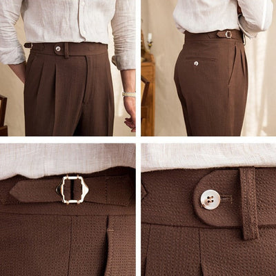 Sixième pantalon en seersucker