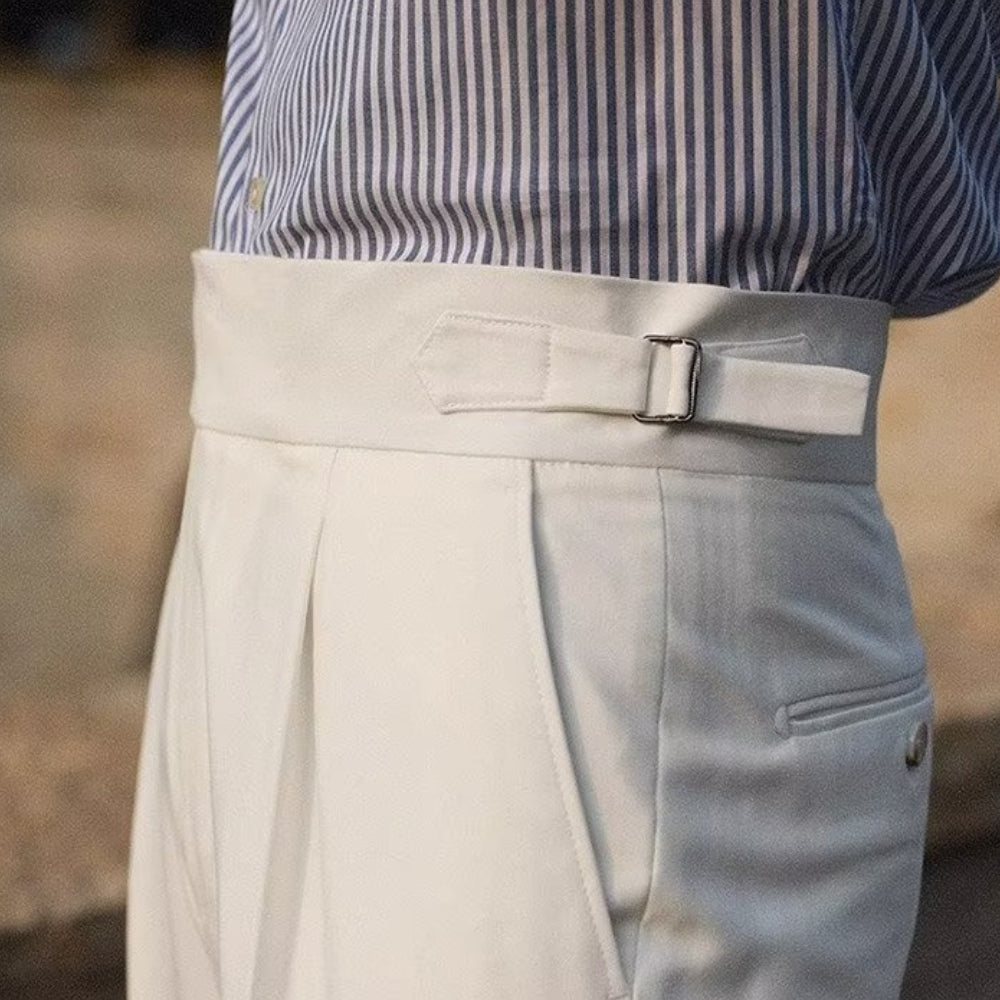 Pantalon slim style vieille fortune