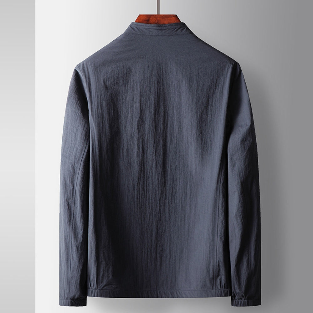 Veste de luxe décontractée à col montant Old Money