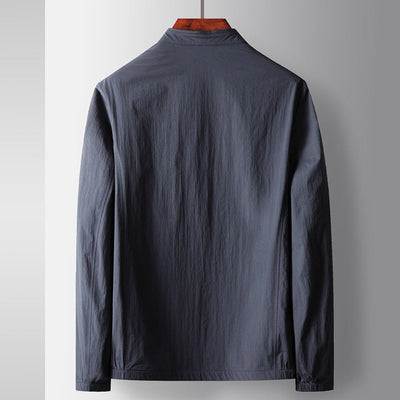 Veste de luxe décontractée à col montant Old Money