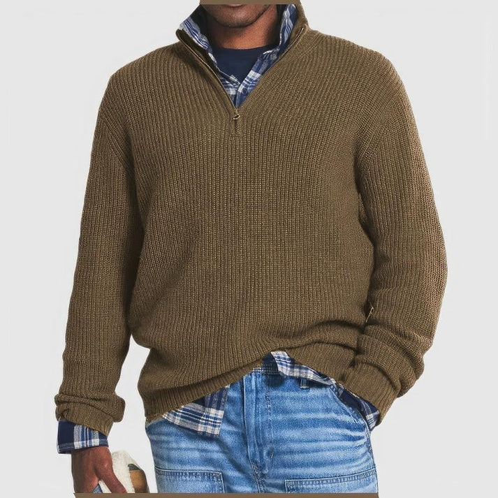 Trouvez un pull en maille avec fermeture éclair pour homme