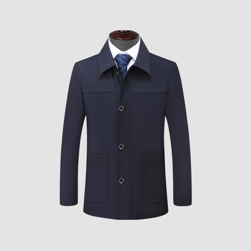 Manteau court à col à revers Old Money