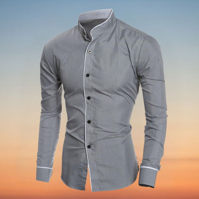 Chemise à col montant Old Money