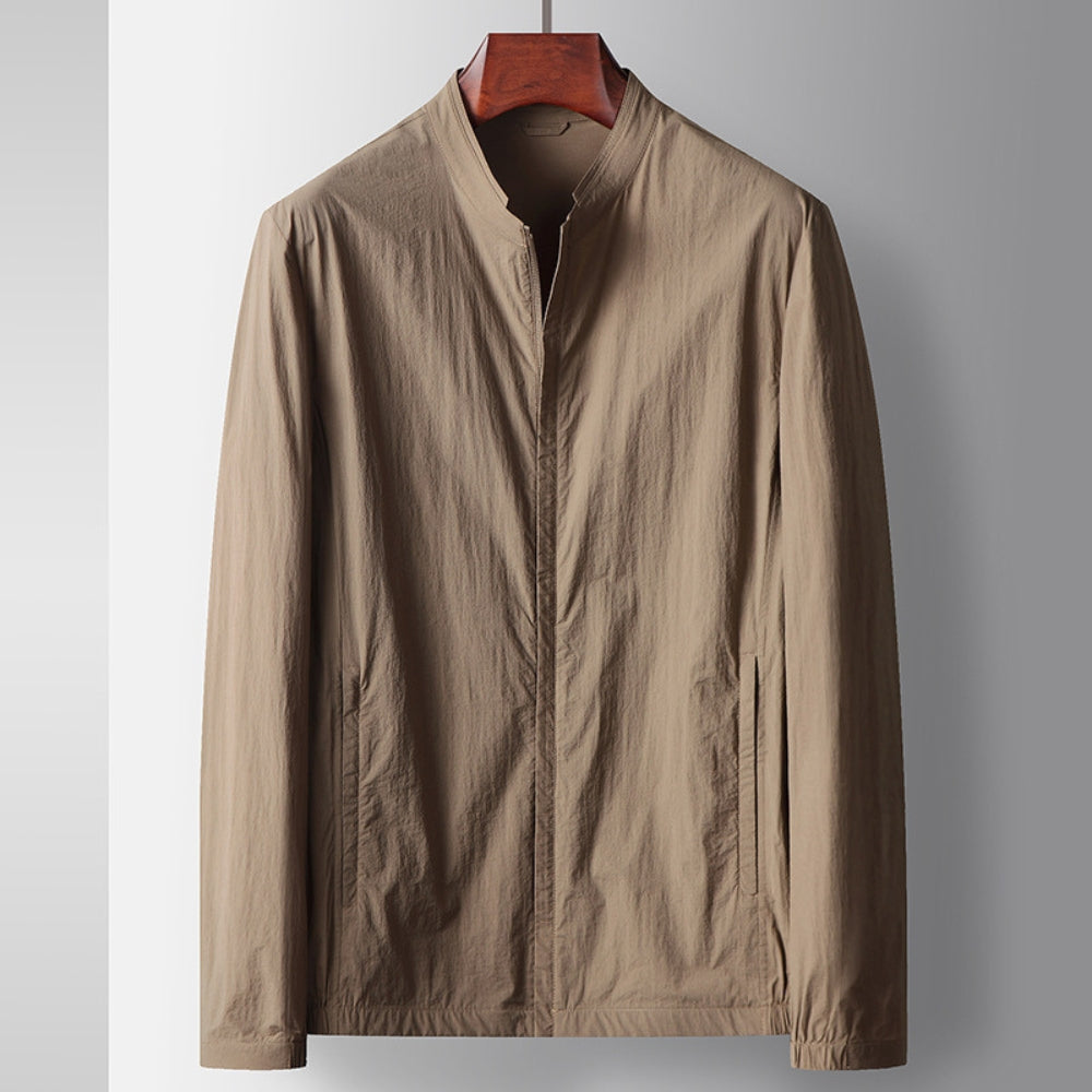 Veste de luxe décontractée à col montant Old Money