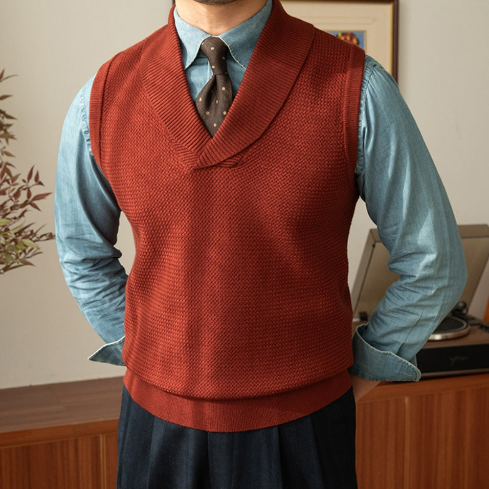 Gilet chaud rétro décontracté Old Money