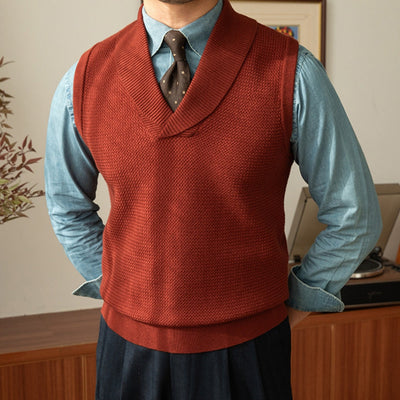 Gilet chaud rétro décontracté Old Money