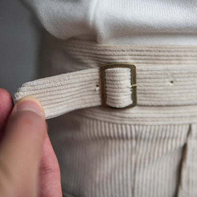 Pantalon drapé à jambes larges Old Money