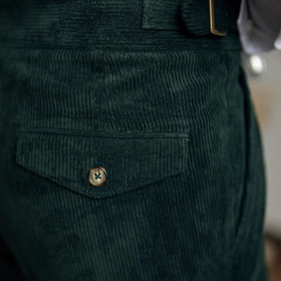 Pantalon drapé à jambes larges Old Money