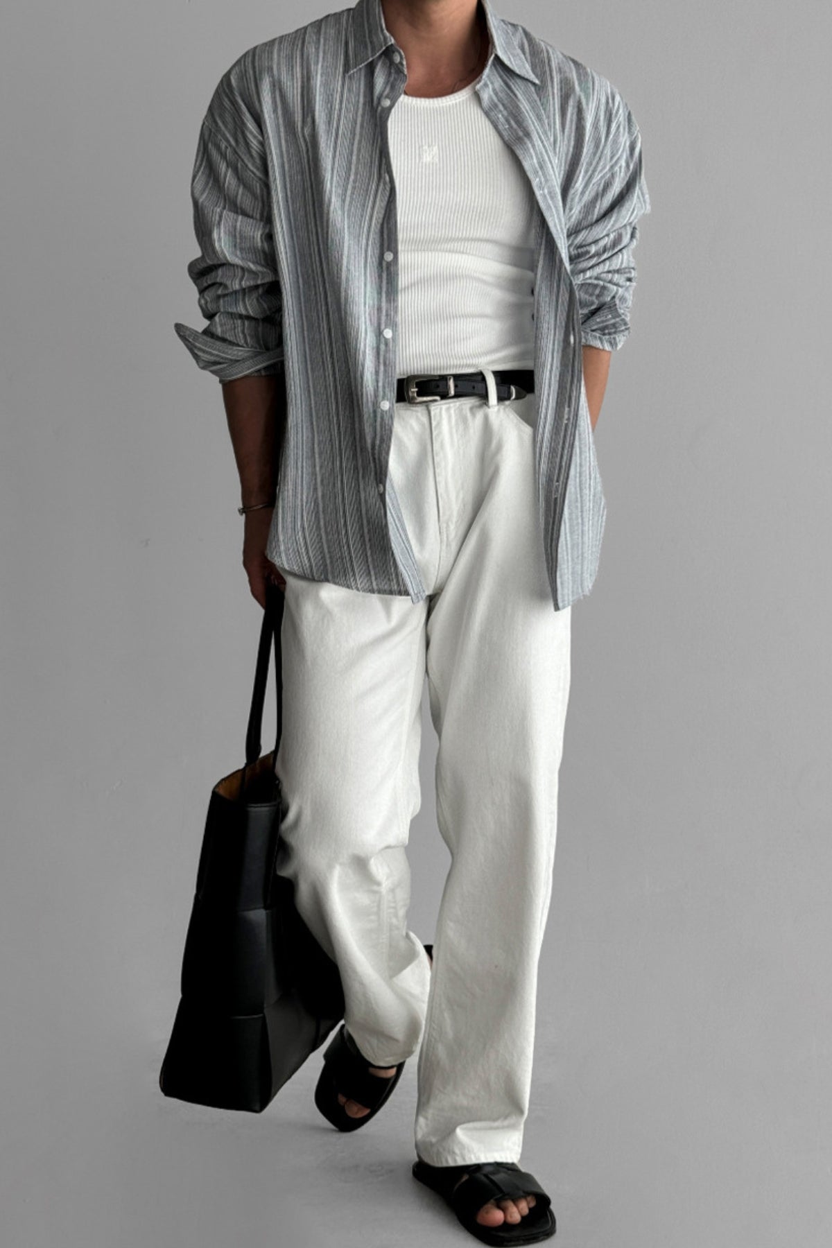 Chemise rayée Old Money, infroissable et anti-UV