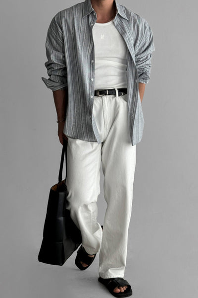 Chemise rayée Old Money, infroissable et anti-UV