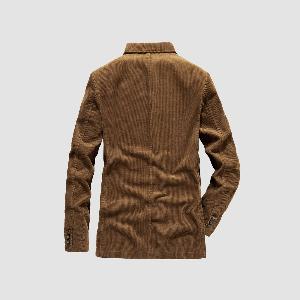 Veste de costume décontractée en velours côtelé Old Money