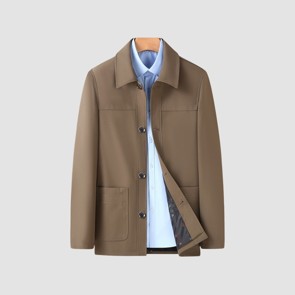 Manteau court à col à revers Old Money