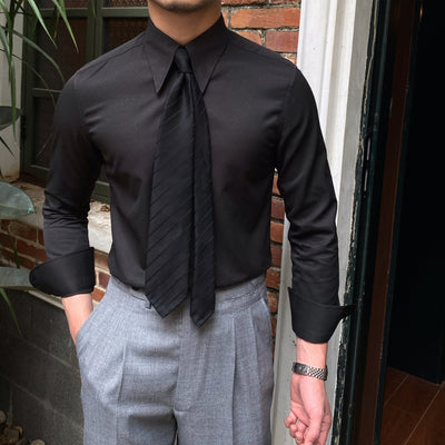 Chemise Old Money Large Pointed Casual Slim-Fit