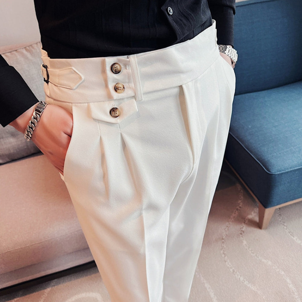 Pantalon droit Naples taille haute Old Money