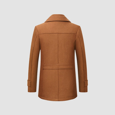 Manteau mi-long en laine style business casual, héritage de la vieille fortune