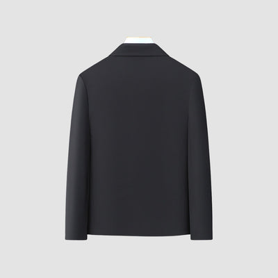 Manteau court décontracté à revers et fermeture éclair, style Old Money