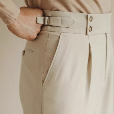 Pantalon slim style vieille fortune