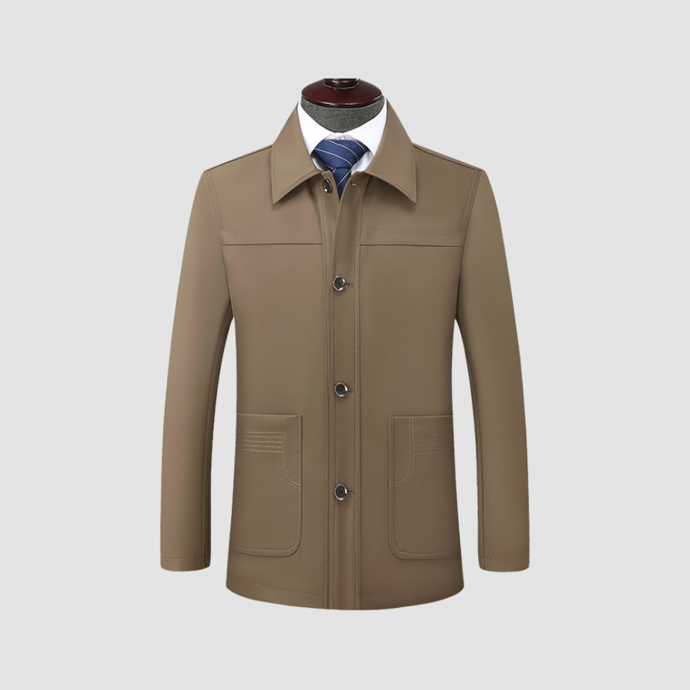 Manteau court à col à revers Old Money