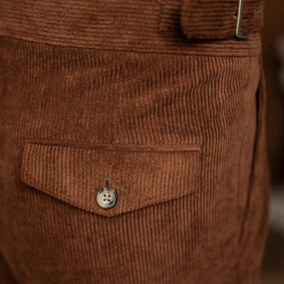 Pantalon drapé à jambes larges Old Money