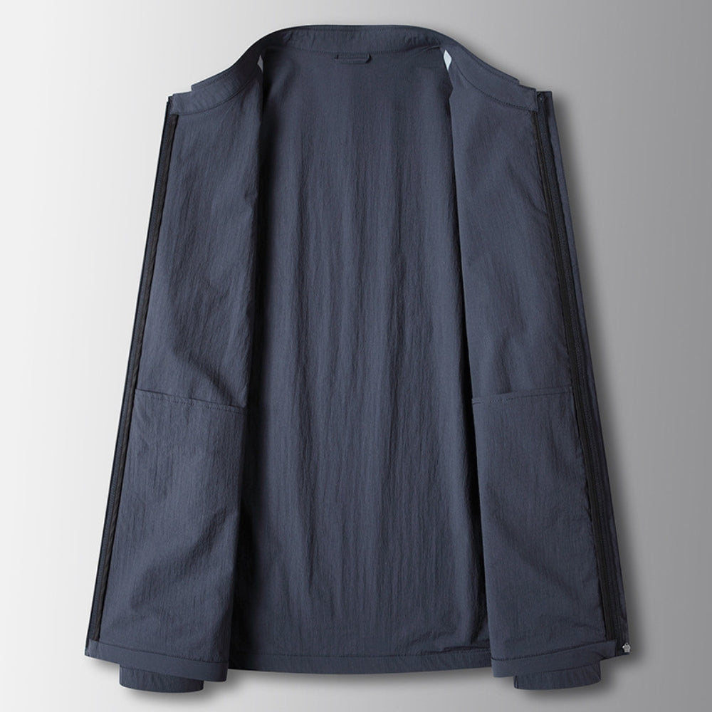 Veste de luxe décontractée à col montant Old Money