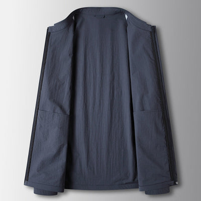 Veste de luxe décontractée à col montant Old Money