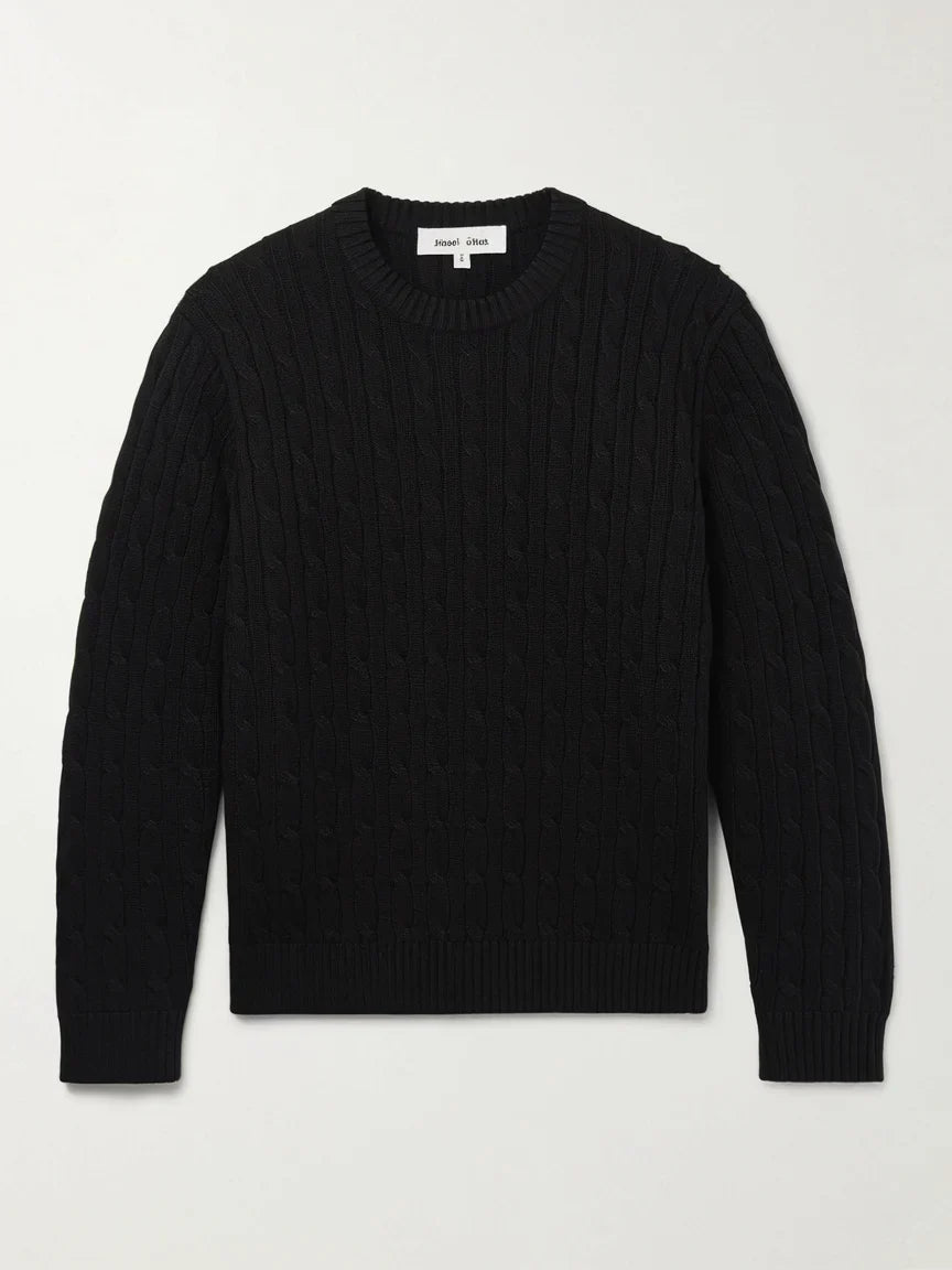 Pull en maille torsadée Old Money