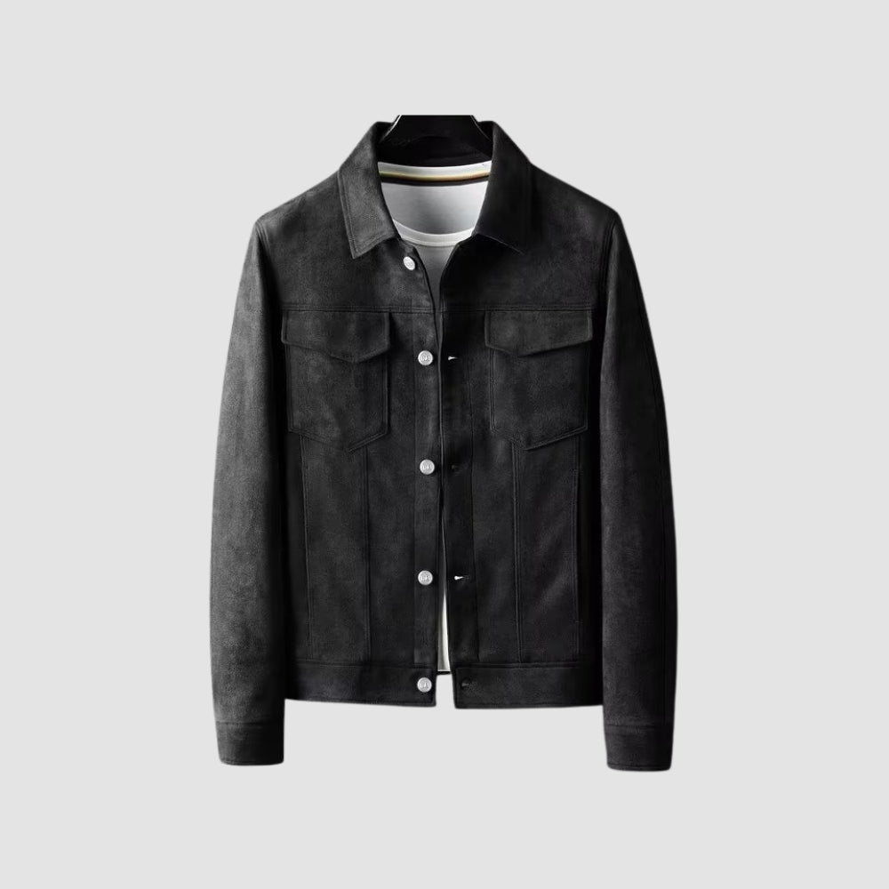 Veste à revers en daim stretch Old Money