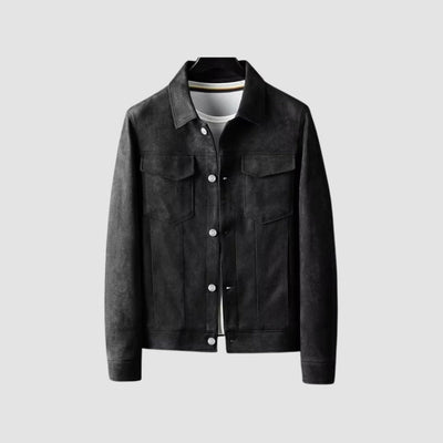 Veste à revers en daim stretch Old Money