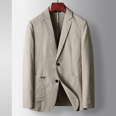 Veste de costume d'affaires Old Money Light Luxury sans repassage