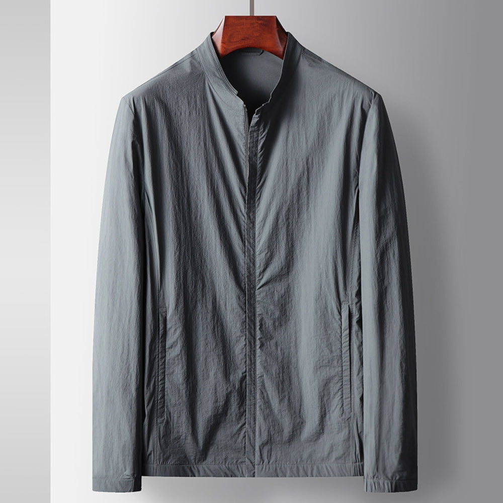 Veste de luxe décontractée à col montant Old Money