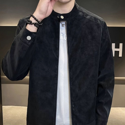 veste en cuir suédé