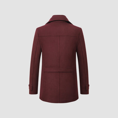 Manteau mi-long en laine style business casual, héritage de la vieille fortune