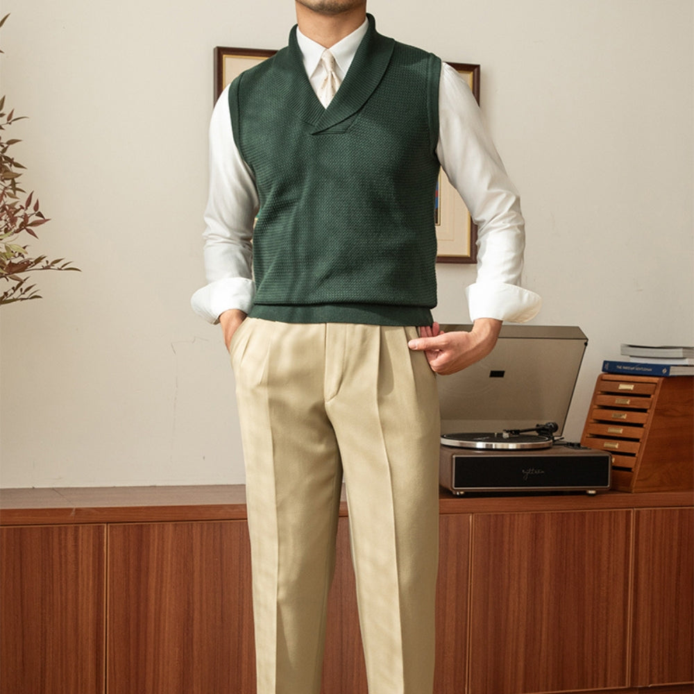 Gilet chaud rétro décontracté Old Money