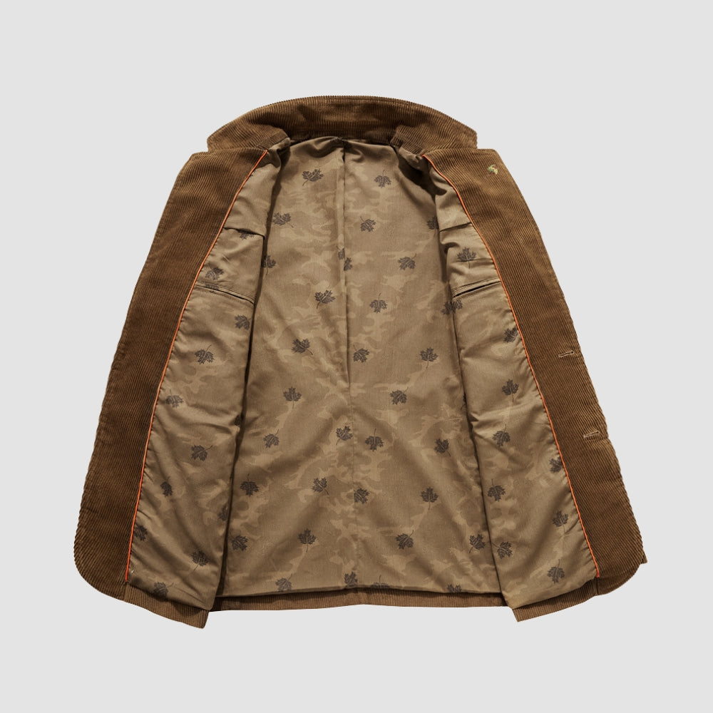 Veste de costume décontractée en velours côtelé Old Money