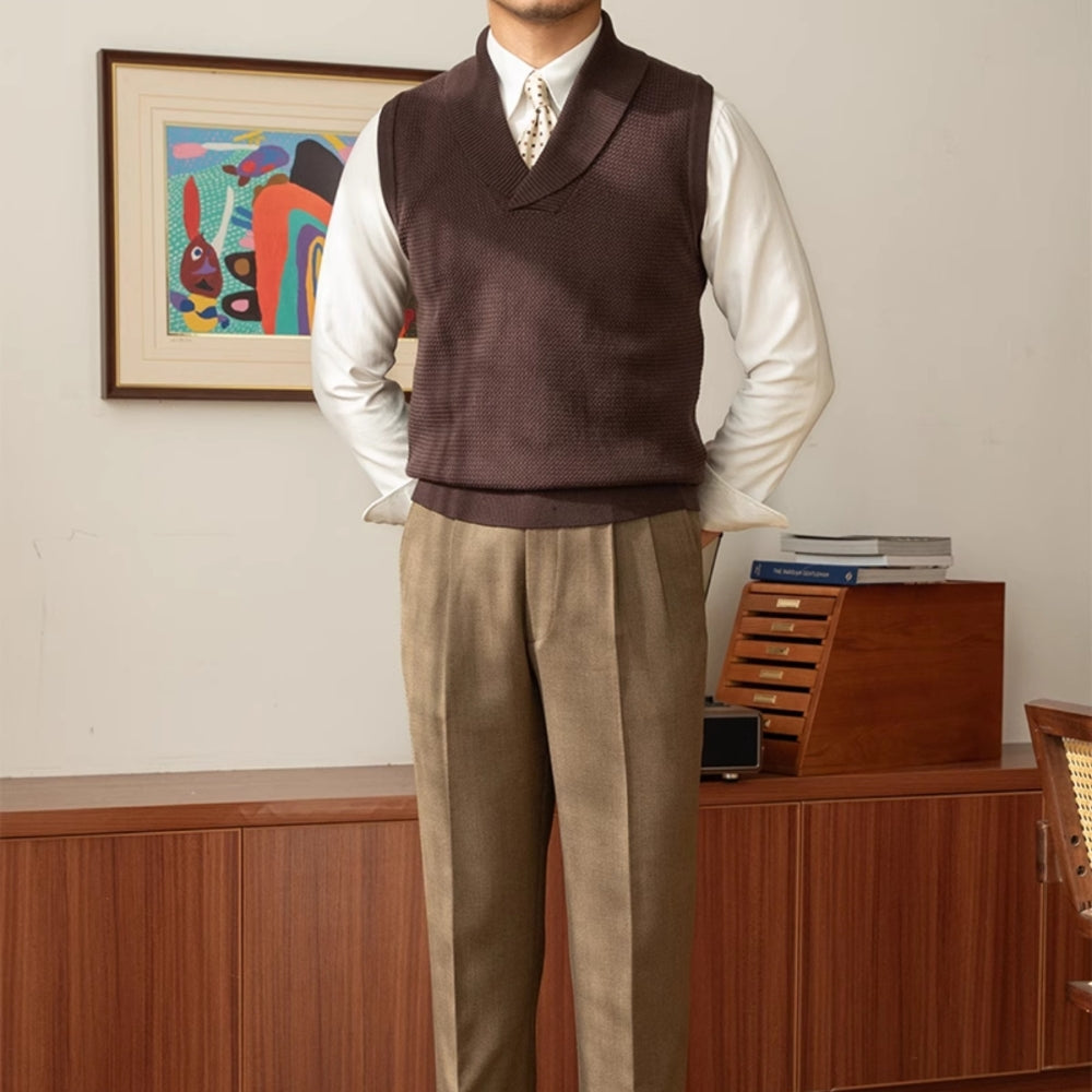 Gilet chaud rétro décontracté Old Money