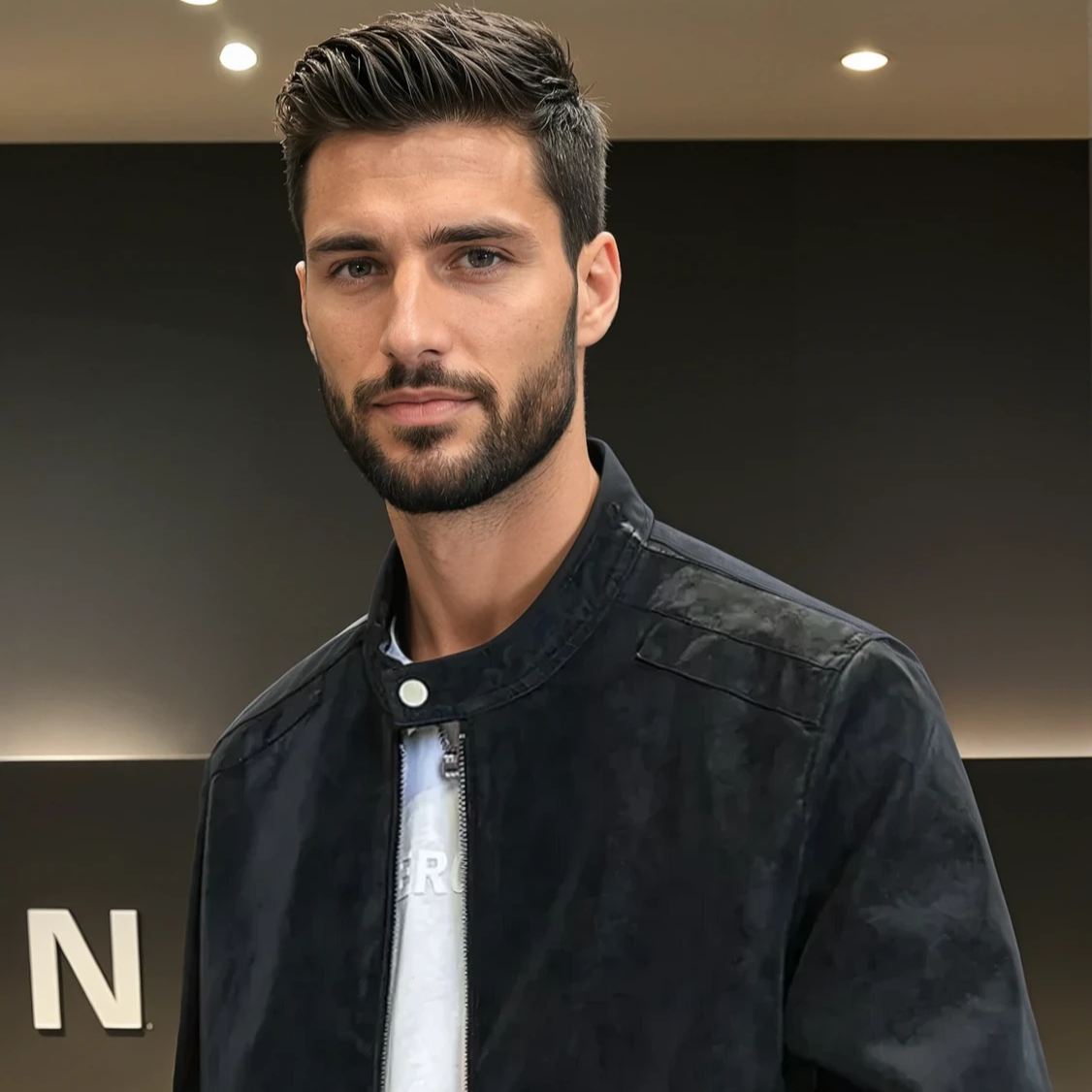 veste en cuir suédé