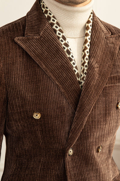 Costume d'hiver slim en velours côtelé Old Money