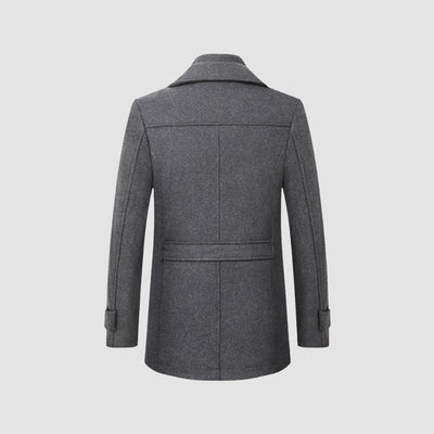 Manteau mi-long en laine style business casual, héritage de la vieille fortune
