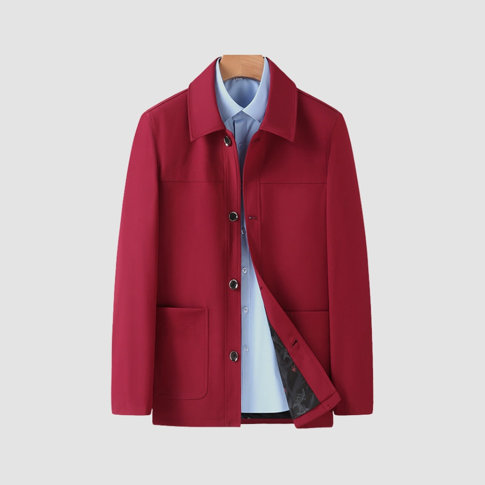 Manteau court à col à revers Old Money